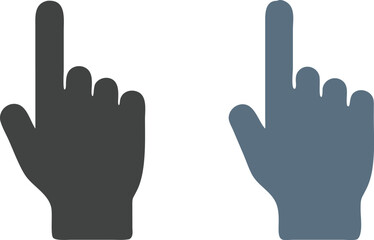 Two Pointer Hand Icons in Different Shades