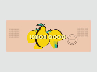 Creative lemon fruit logo with yellow illustration and text branding.