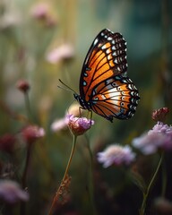 Gentle Insect on Blooming Wildflower