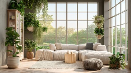 Indoor Jungle Style Living Room