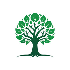 Fototapeta premium Simple Tree Icon Set Vector – Natural, Green, Eco-Friendly Symbol