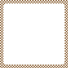Checkers frame, border in line art style geometric seamless pattern. EPS.10. 