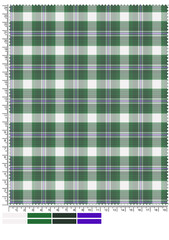 Green and White Plaid Fabric Design