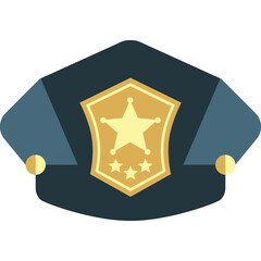 police hat vector flat illustration