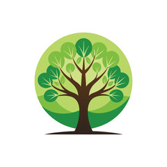 Obraz premium Simple Tree Icon Set Vector – Natural, Green, Eco-Friendly Symbol