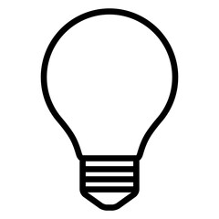 Icono bombilla eléctrica con líneas  © teracreonte