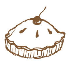Hand-drawn Apple Pie doodle illustration