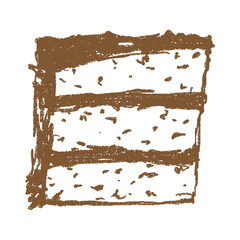 Hand-drawn cake doodle illustration