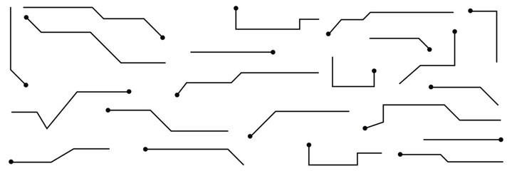 Callouts titles set. Digital callouts . Line callout label set. isolated on black and white background. Vector illustration. EPS 10 . 