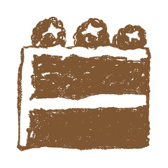 Hand-drawn cake doodle illustration