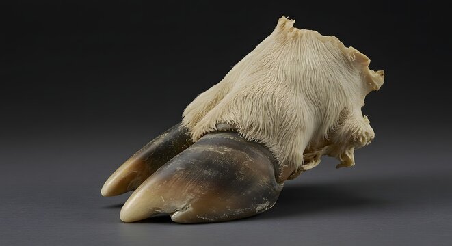 Animal Hoof on Dark Background