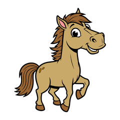 horse vector cartoon illustration
