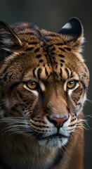 Fototapeta premium Lynx Close-up with Brown and Black Markings