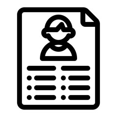 Resume Document Profile Icon