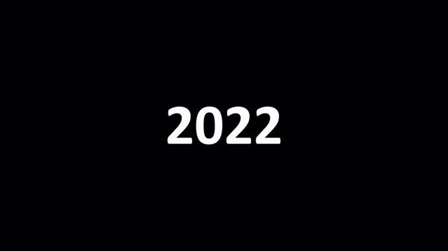  Yearly Calendar animation video from 2020 to 2026 with transparent background. blinking years animation through year by year, Calendar animation of years.
