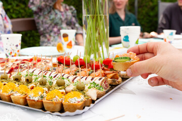 Buffet de bouchées festives