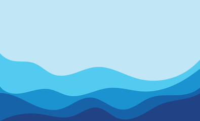 Wave blue  background vector wallpaper