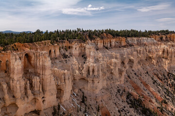  Bryce Point, Bryce Canyon National Park, Utah. Claron Formation, White limestone member, Pink...