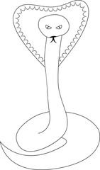 Illustration of a line Cartoon Cobra Doodle Snake