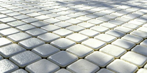 Abstract 3D tiled surface in metallic silver and gold shades forming a futuristic and geometric pattern, perfect for design, architecture, or tech-related backgrounds.