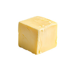 Butter cube on transparent background