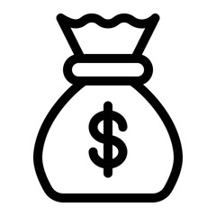 Money Bag Icon, Finance Symbol