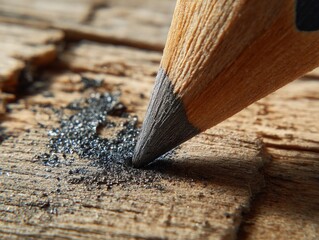 Close-up Graphite Pencil on Wood