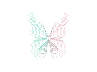 Elegant line art illustration of butterflies in a minimalist and abstract style. Created with smooth, continuous strokes to convey lightness, beauty, and elegance. Perfect for use in modern graphic 11
