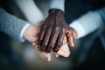 Diverse Hands Layered Together in Unity