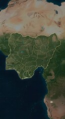 Nigeria Map Africa Location Country Border States