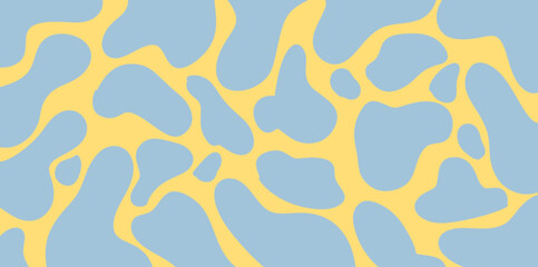 Abstract vector illustration of light blue bubbles with trendy smooth yellow background suitable for poster, banner and greeting card decoration.