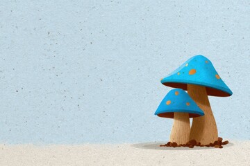 Naklejka premium Hippie vibe mushrooms banner