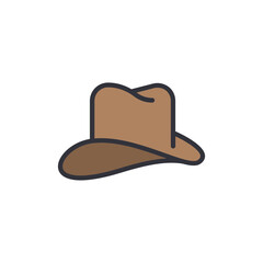 Isolated Cowboy Hat Icon Depicting Western Heritage And Country Style