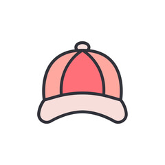 Illustration Of A Casual Peach Cap Isolated On Transparent Background