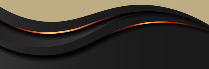 Vector gray line background curve element with black space for text and message design. vector illustration