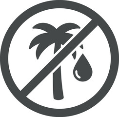 No Palm Oil Icon - Sustainable & Eco-Friendly Product

