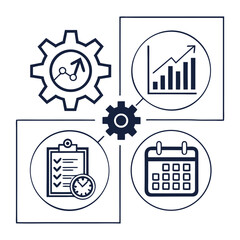 operations Management editable icon set.