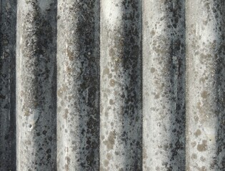 Fototapeta premium slate close-up with textured wavy surface, curved smooth relief, gray color with abstract spots, fragment of roof covering material in aged condition