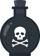 Poison Bottle Skull Bones Warning Danger Icon