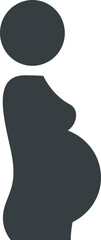  Pregnant Woman Side Profile Motherhood Icon