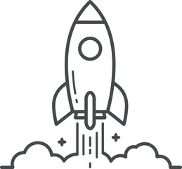 Business Startup Launch: Innovation & Progress Icon

