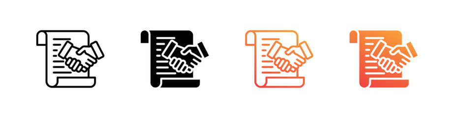 Sign Multiple Style Icon Set Vector 