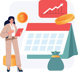 Smart investment and finance literacy, prosperity, growth and investing concept. Money saving and smart money management. 