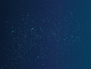 Starry sky blue glow shining stars space background design