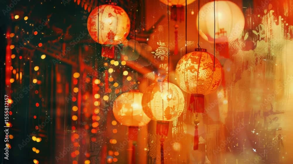 Poster a bunch of string lights hung from the ceiling creating a cozy ambiance