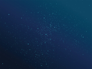 Cosmos stardust starry sky shining stars vector space background design