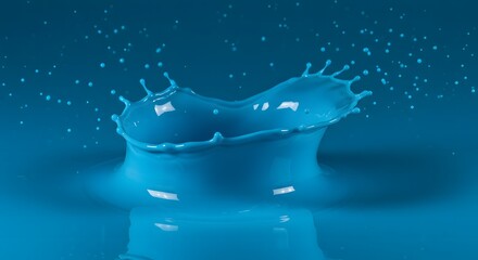 Blue Liquid Splash