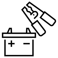 Battery and clamp unit icon