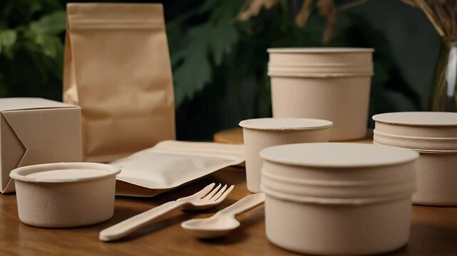 Eco-Friendly Packaging: Sustainable Containers and Utensils Showcase