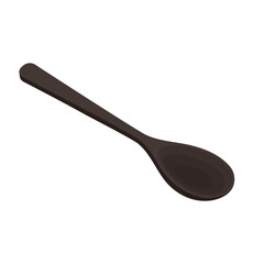 Spoon vector. Spoon on white background. Black spoon vector.